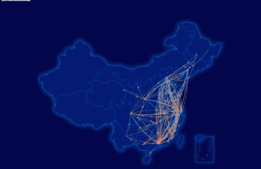 地图-模拟航班飞行数据